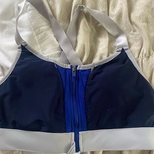 Fabletics front zip running bra